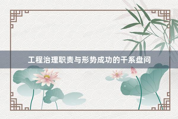 工程治理职责与形势成功的干系盘问